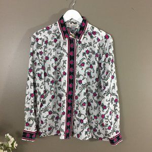 7/$21 Vintage Jordan Floral Button up Shirt